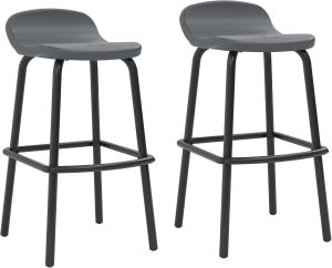 61LIApZoauL._AC_SL1500_.jpg Suncast Outdoor Modern Resin Patio Bar Stools with Footrest, Set of 2 Weather-Resistant Bar-Height Chairs for Patio...